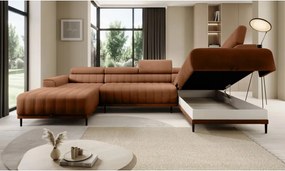 Narożnik CALDO XL Prawostronny z funkcją spania wolnostojąca w tkaninie RUN AGAIN 53 WERSAL