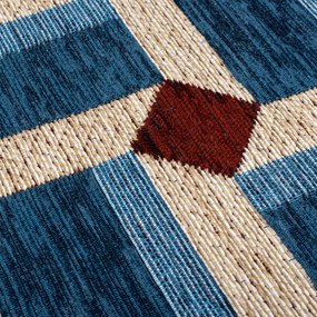 Niebieski chodnik 60x230 cm Lennox Geometric – Flair Rugs