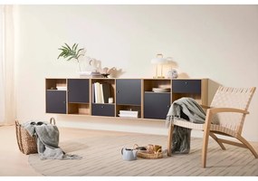 Czarno-naturalna niska komoda w dekorze dębu 267x61 cm Mistral – Hammel Furniture