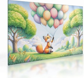 Obraz na szkle – Szczęśliwy lis (70x50 cm)