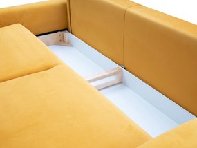 Masseno Sofa FILO z funkcją spania i pojemnikiem na pościel, Rozkładana sofa - Pomarańczowy, SALVADOR 10