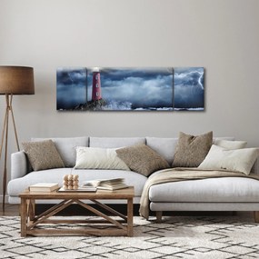 Obraz - Latarnia morska na klifie (170x50 cm)