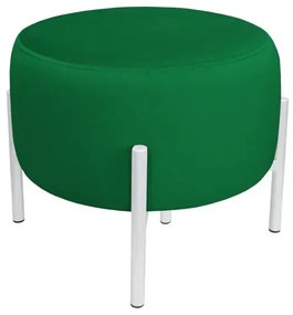 Pufa WILFRED MG VELVET zielona/biała ATOS
