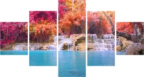 Obraz turkusowej laguny, Laos, Tat Kuang Si (125x70 cm)