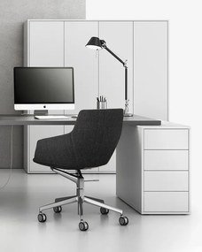 Kontener biurowy BLOCK, 400 x 800 x 710 mm, 4 szuflady, dąb naturalny