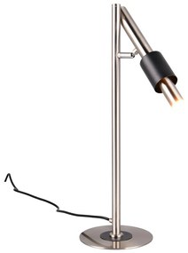 Czarna/w kolorze srebra lampa stołowa LED (wysokość 50 cm) Ikaris – Trio Select