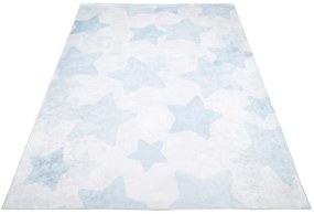 Niebieski dywan młodzieżowy w gwiazdki M7-E82