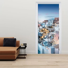 Fototapeta na drzwi - Zmierzch na Santorini (95x205cm)