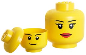 Pojemnik w kształcie głowy LEGO® Girl, Ø 24,2 cm