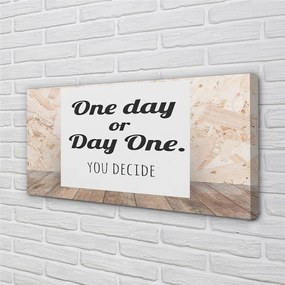 Fotoobraz na płótnie Minimalistyczny Napis na Białym Tle