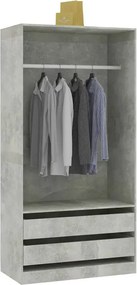 Minimalistyczna szafa bez drzwiczek beton H6-T05