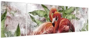 Obraz - Flamingi (170x50 cm)
