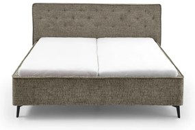 Ciemnozielone tapicerowane łóżko dwuosobowe 180x200 cm Alicante – Meise Möbel