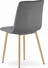 PROMOCJA Ciemnoszare aksamitne krzesło do jadalni LIBRA II. jakość