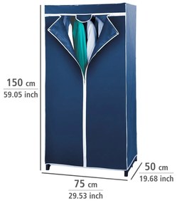 Niebieska składana szafa tekstylna Wenko Air