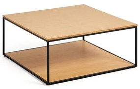 Stolik z blatem w dekorze dębu 80x80 cm Yona − Kave Home