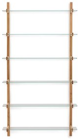 Szklany modułowy system półek w naturalnym kolorze 110x202x30,5 cm Sitra – Kave Home
