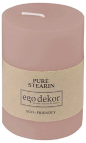 Jasnoróżowa świeczka Eco candles by Ego dekor Friendly, 37 h