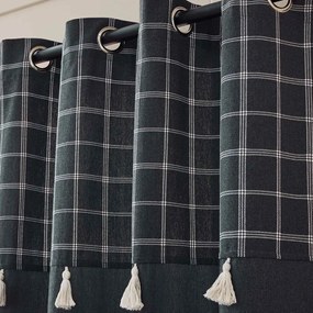 Antracytowa zasłona z mieszanki bawełny 140x240 cm Everest – douceur d'intérieur