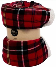 Koc z barankiem Classic czerwony, 200 x 150 cm