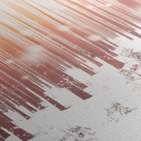 Obraz - Zebra w śnieżnym lesie (z zegarem) (90x30 cm)
