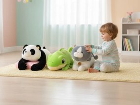 Pluszowy DINOZAUR z dziecięcym kocykiem w środku, zielony