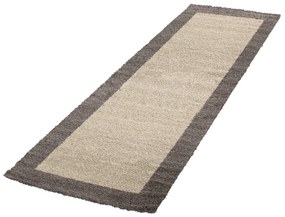 Dywan shaggy Life brązowo-beżowy 80 cm x 250 cm