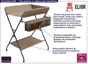 Brązowy przewijak na nóżkach - Gylfi