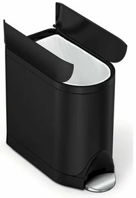 Simplehuman Wąski kosz z pedalem 10 l,  czarny