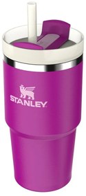 Różowy termos ze słomką ze stali nierdzewnej 600 ml Quencher H2.0 FlowState Tumbler Violet Blossom – Stanley
