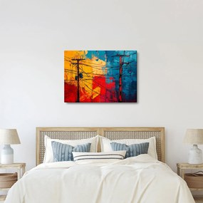 Obraz - Abstrakcyjne linie elektryczne (70x50 cm)