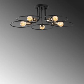 Czarna lampa sufitowa Circle – Opviq lights