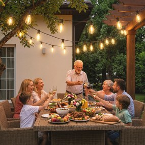 HOMCOM 50 LED Łańcuch Świetlny, 18 m Łańcuch do Połączenia, IP44 Wodoodporny, Dekoracja Wewnętrzna i Zewnętrzna | Aosom PL