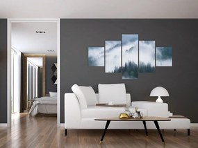 Obraz - Drzewa we mgle (125x70 cm)