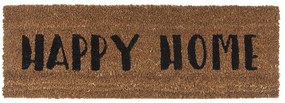 Wycieraczka pod drzwi z włókna kokosowego HAPPY HOME, 75 x 26 x 2 cm