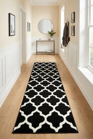 Czarny chodnik w marokańską koniczynę F1-Z19