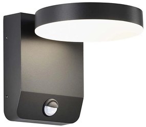 LED zewnętrzna lampa ścienna z czujnikiem LED/17W/230V 3000K czarna