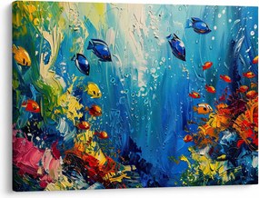 Obraz - Malowanie podwodnego świata (70x50 cm)