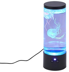 Lampa z rurką bąbelkową czarna 30 cm z LED RGB - Dweller