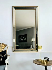 Lustro w lustrzanej ramie, kolor złoty 74x130cm