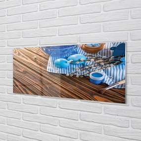 Szkło do Kuchni na Ścianę Malowane Jajka i Bazie