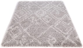 Dywan poliestrowy Dream Romby II Szary 80 cm x 150 cm