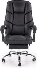 Tapicerowany fotel biurowy z podnóżkiem Alvin