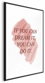 Plakat You Can Do It 40x60 cm z ramą czarną z marginesem ARTGEIST B