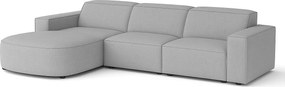 Narożnik modułowy Cursal B lewostronny – sofa narożna 282 × 166 cm, szary Raven 7, nowoczesny design
