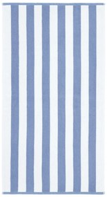 Biały/niebieski bawełniany ręcznik 50x85 cm Stripe Jacquard – Bianca
