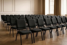 Krzesło konferencyjne / bankietowe Samos, czarne
