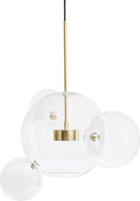 Lampa wisząca z okrągłymi kloszami Capri 4 złota