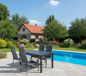 Doppler Picaso Expert antracyt - ogrodowy/gastro aluminiowy zestaw 2+1