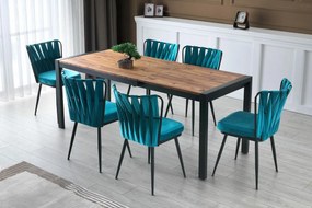 Zestaw krzeseł do jadalni Kusakli Blue, 4 szt., 4 szt.